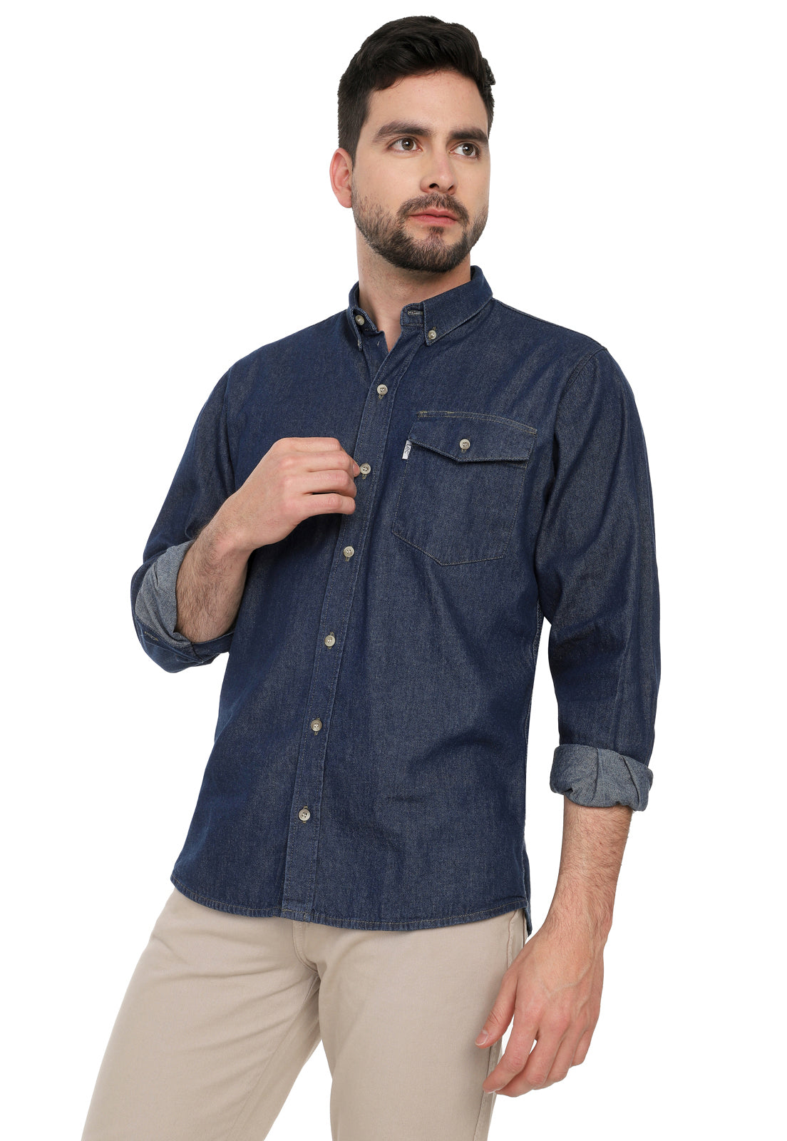 Camisa indigo manga larga Ref. 102 Talla S