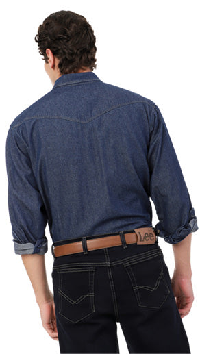 Camisa en indigo silueta amplia manga larga Ref. 202 Talla M