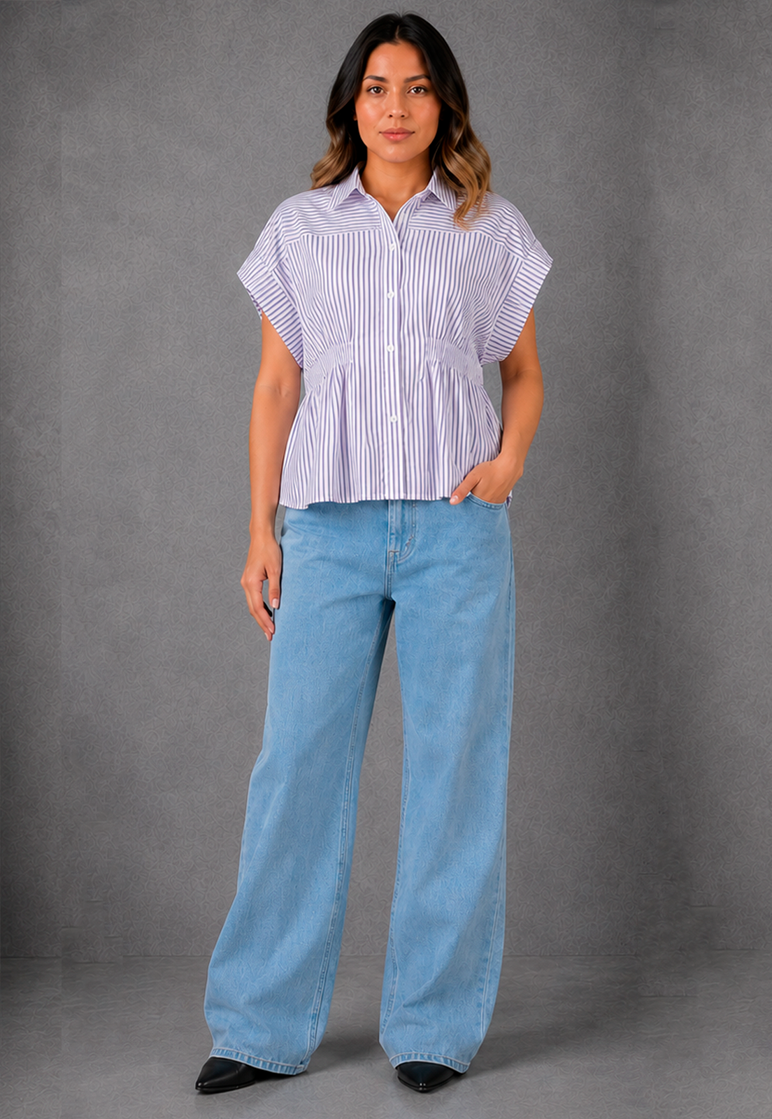 Blusa Dama Ref. 2300028 - Rayas | Mayoristas Lec