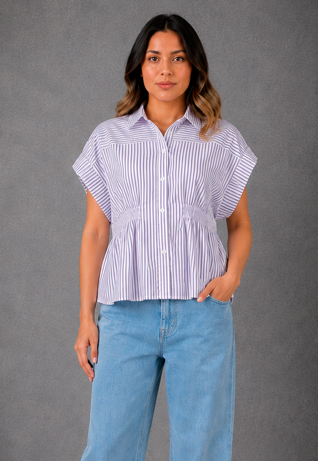 Blusa Dama Ref. 2300028 - Rayas | Mayoristas Lec