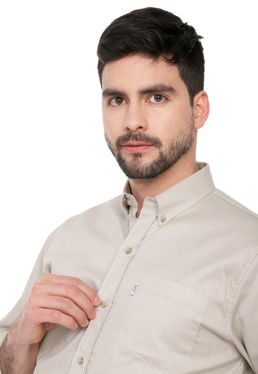 Camisa silueta amplia, dril corcega Ref. 108 Talla S